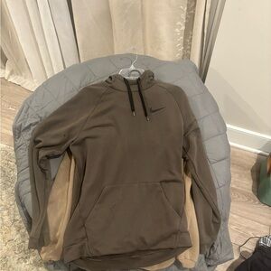Nike Dri-FIT Hoodie in Brown and Black